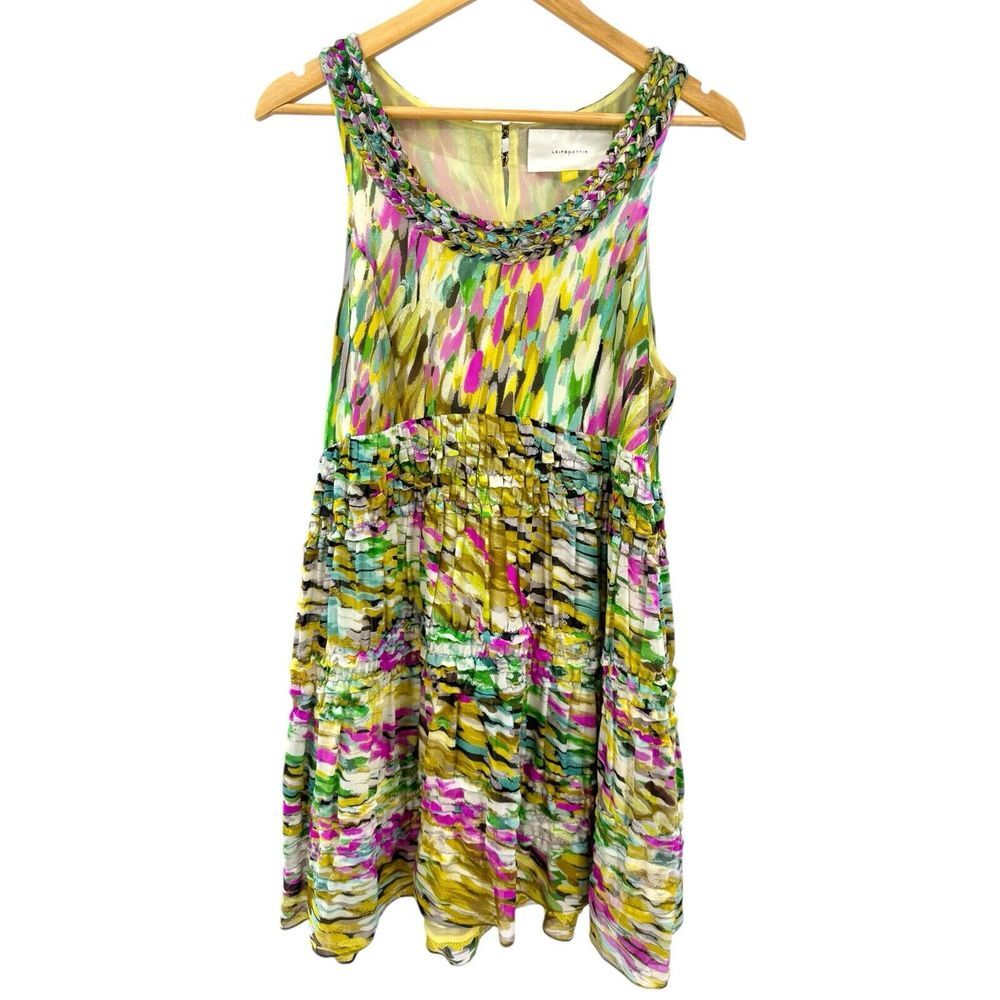 Anthropologie Multicolor Asymmetrical Sleeveless Summer Dress